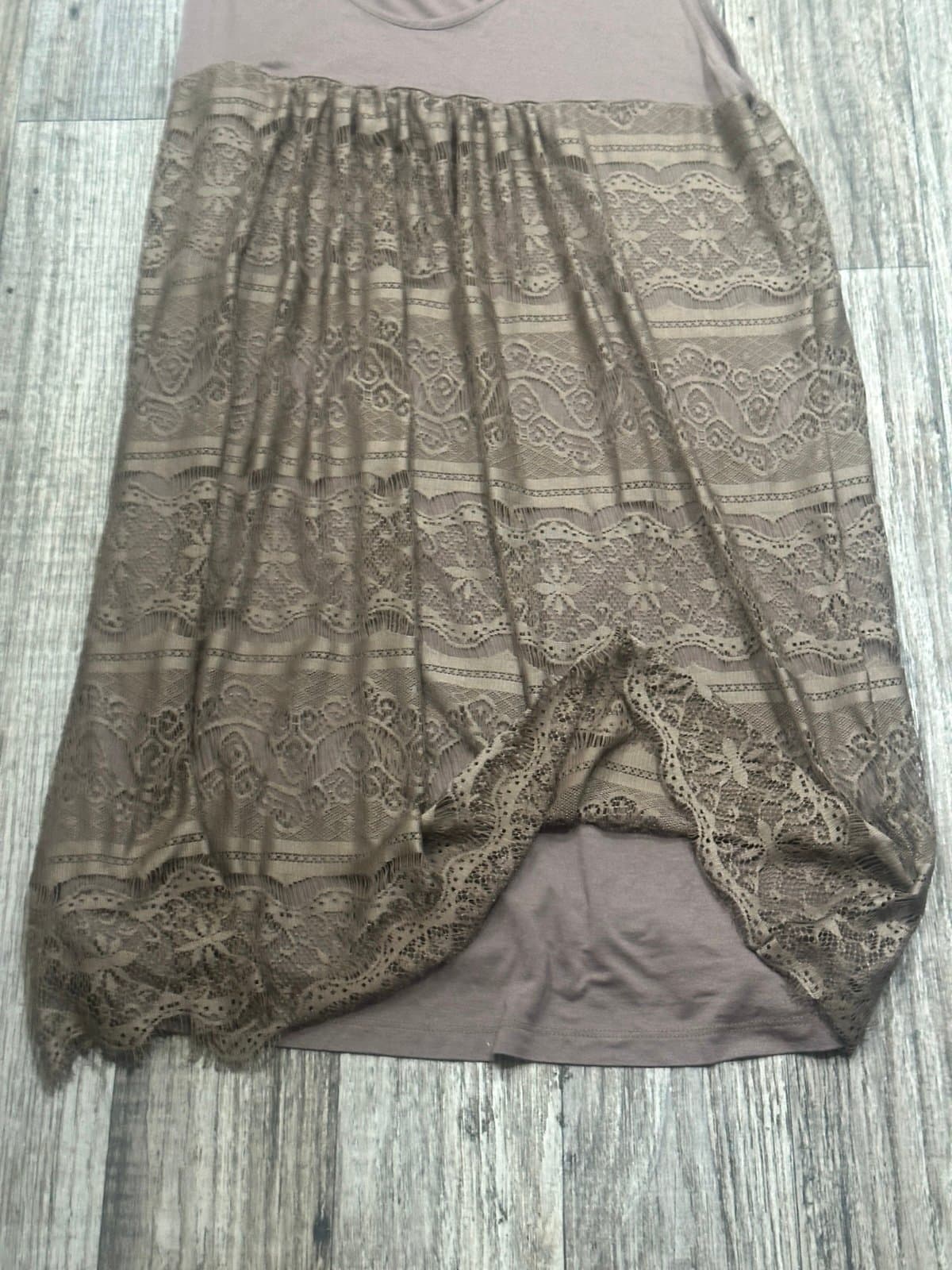 Sleeveless Lace Overlay Dress - Thumbnail 6