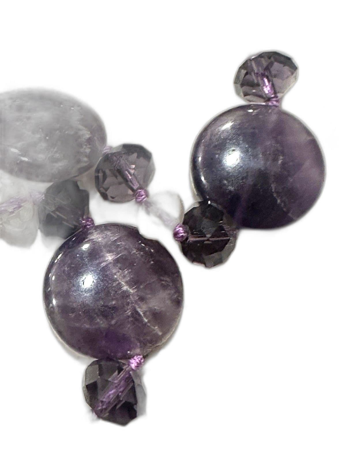 Amethyst Purple Beaded Necklace Graduated Bead Statement Necklace - Thumbnail 8