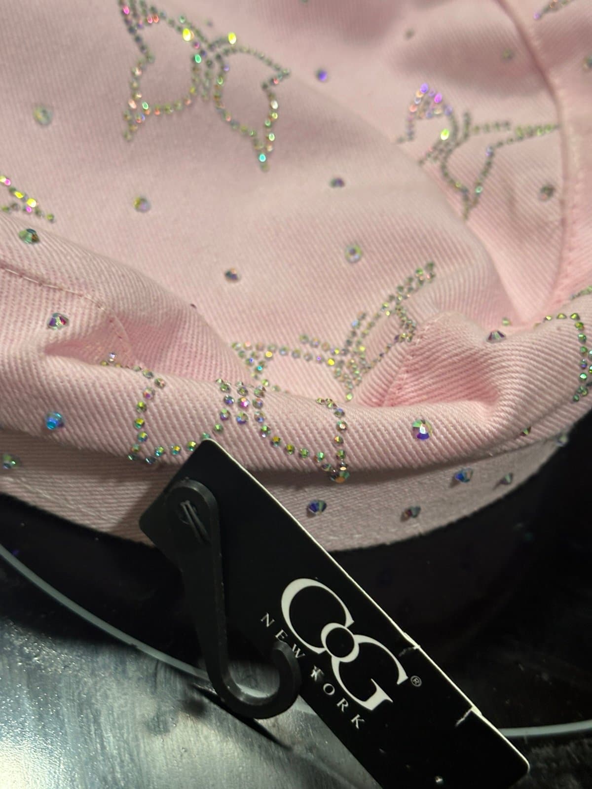 CG New York RHINESTONE BLING BUTTERFLY WOMEN'S HAT BALL CAP PINK - Thumbnail 5
