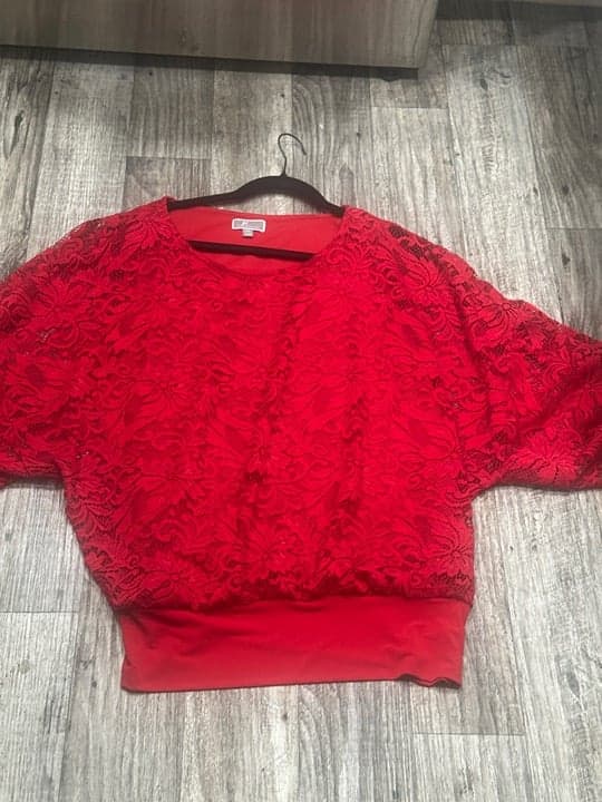 JM Collection Full Lace Top Blouse - Thumbnail 3