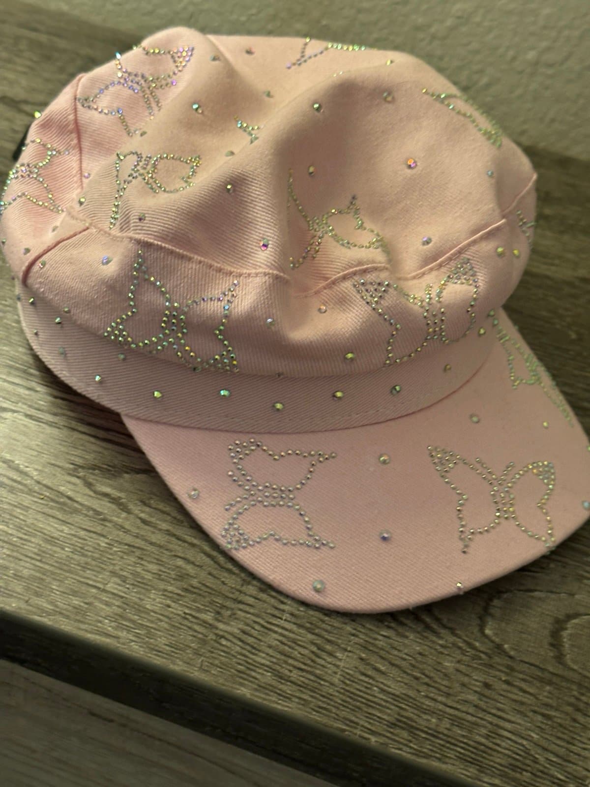 CG New York RHINESTONE BLING BUTTERFLY WOMEN'S HAT BALL CAP PINK - Thumbnail 8