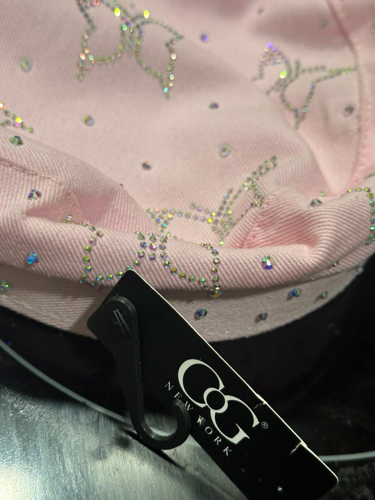 CG New York RHINESTONE BLING BUTTERFLY WOMEN'S HAT BALL CAP PINK - Thumbnail 6