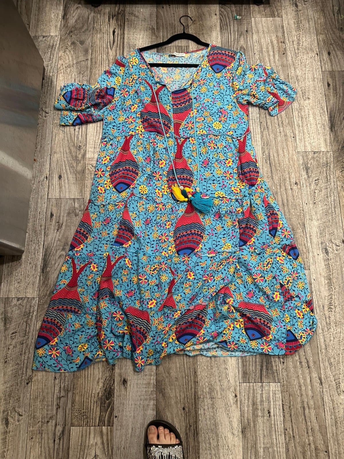 Beautiful Boho style mandala dress with tassels - Image 1