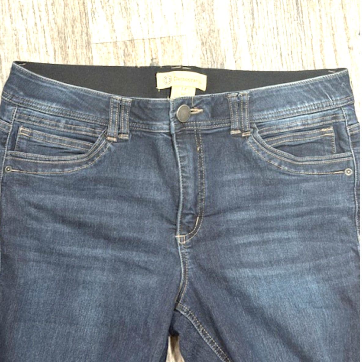 Democracy Ab Technology Jeans Size 14 Dark Wash Skinny Stretch Denim Mid Rise - Thumbnail 6