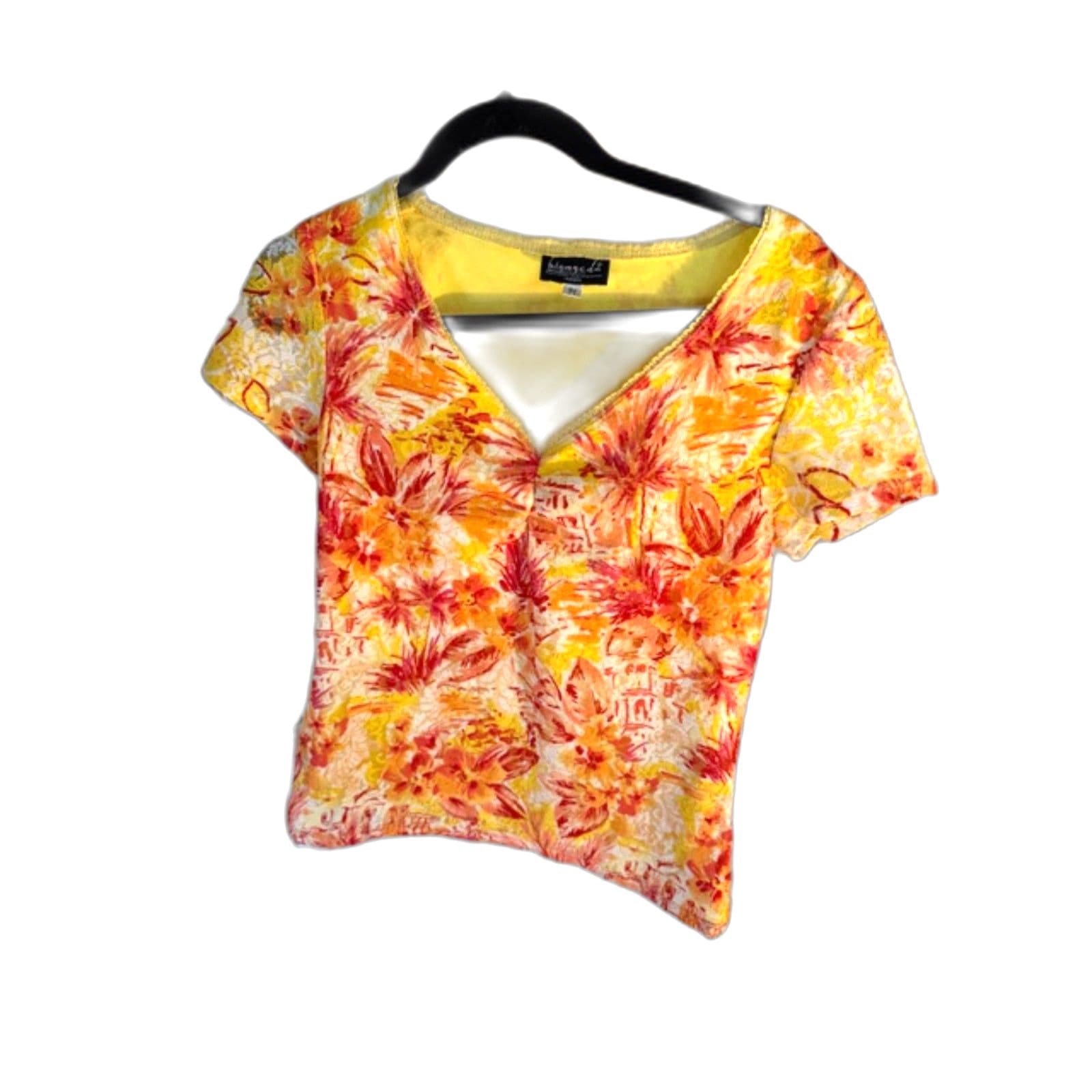 Floral Blouse – Lightweight, Feminine, Casual Chic Top, Mesh - Thumbnail 2