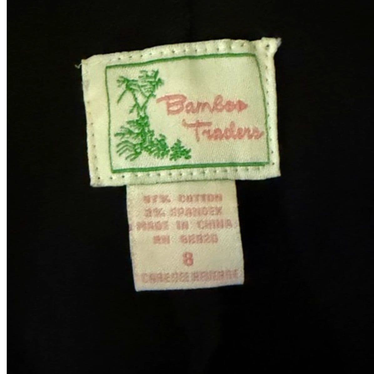 Bamboo Traders Skort Size 8 Black Embroidered Cocktail Tropical Skirt Shorts - Thumbnail 6