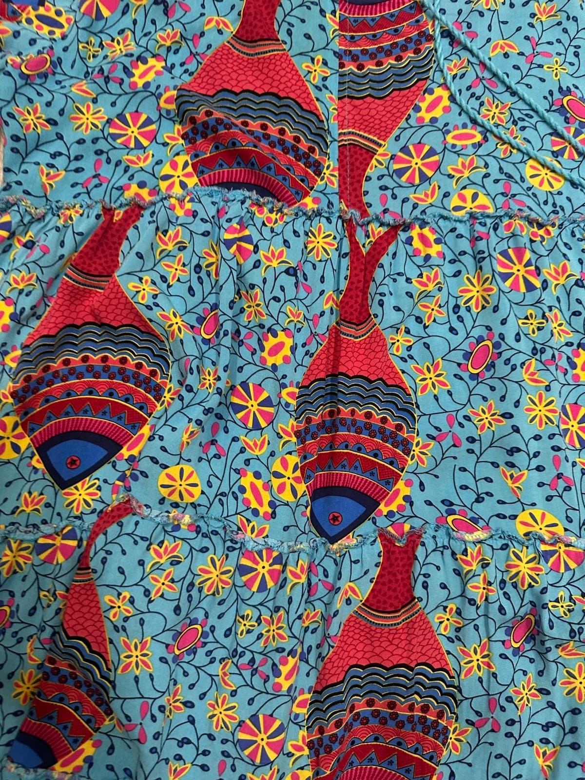 Beautiful Boho style mandala dress with tassels - Thumbnail 7