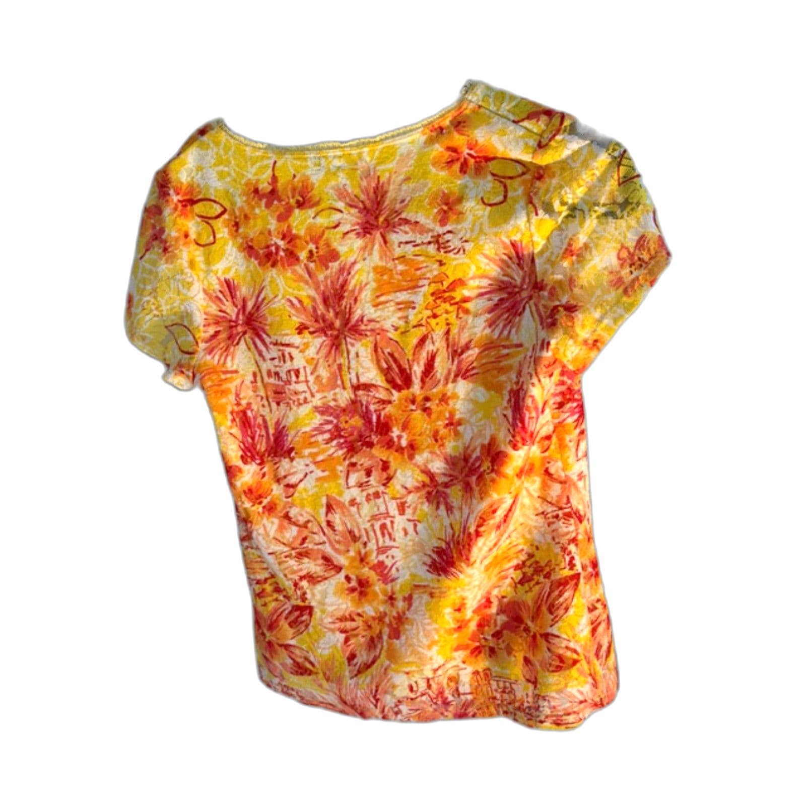 Floral Blouse – Lightweight, Feminine, Casual Chic Top, Mesh - Thumbnail 4