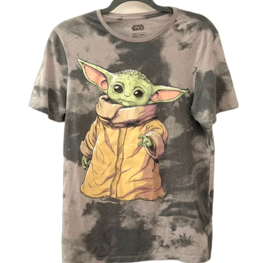 Star Wars Baby Yoda Grogu Graphic Tee Tie Dye Shirt Size M - Image 1