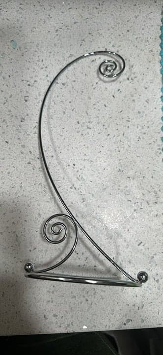 Spiral Bottom Ornament Stand, Silver New - Thumbnail 2