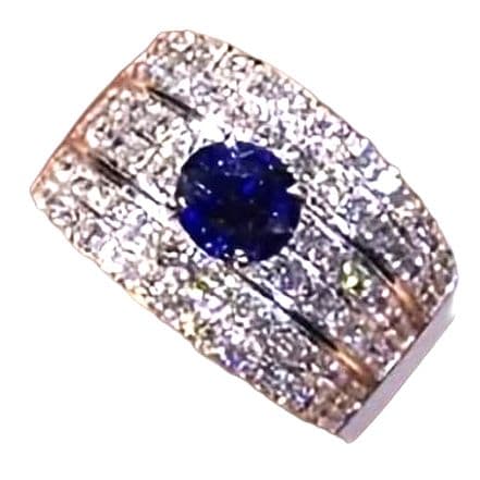 Blue Rhinestone Ring size 8 - Thumbnail 5