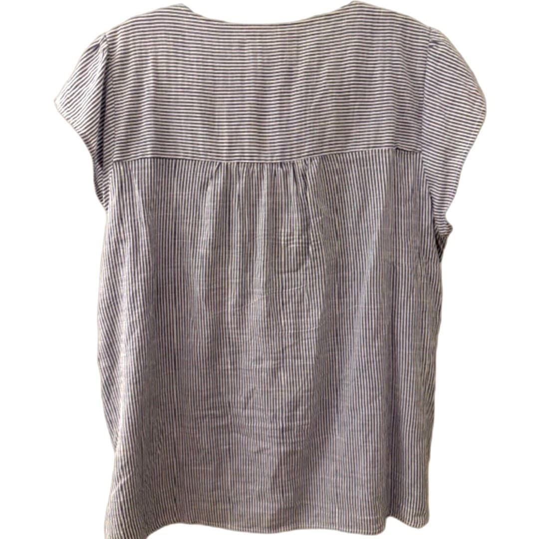 Savanna Jane Embroidered Boho Blouse Women’s 2X Floral Top Stripe Tunic - Thumbnail 5