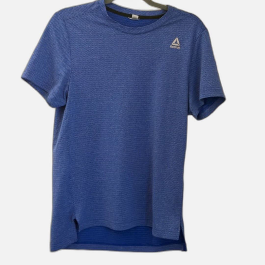 Reebok Blue Athletic Performance T-Shirt Size L Lightweight Activewear - Image 1