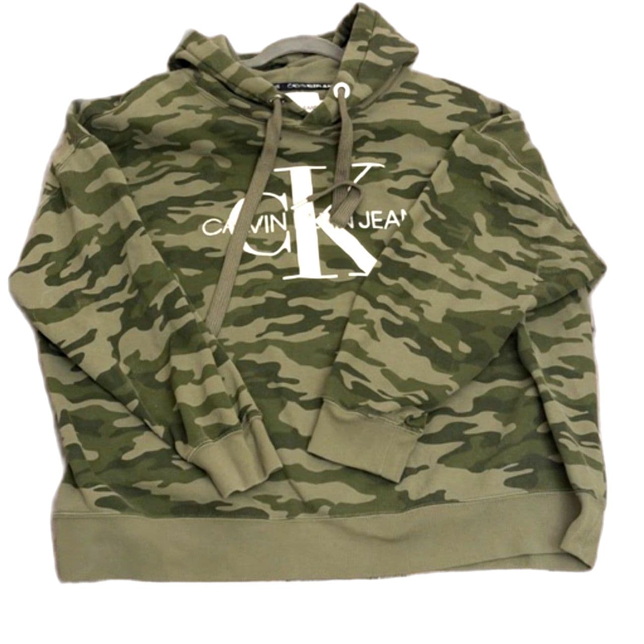 Calvin Klein Jeans Hoodie Women’s 2X Camo Logo Sweatshirt CK Pullover Plus Size - Thumbnail 2