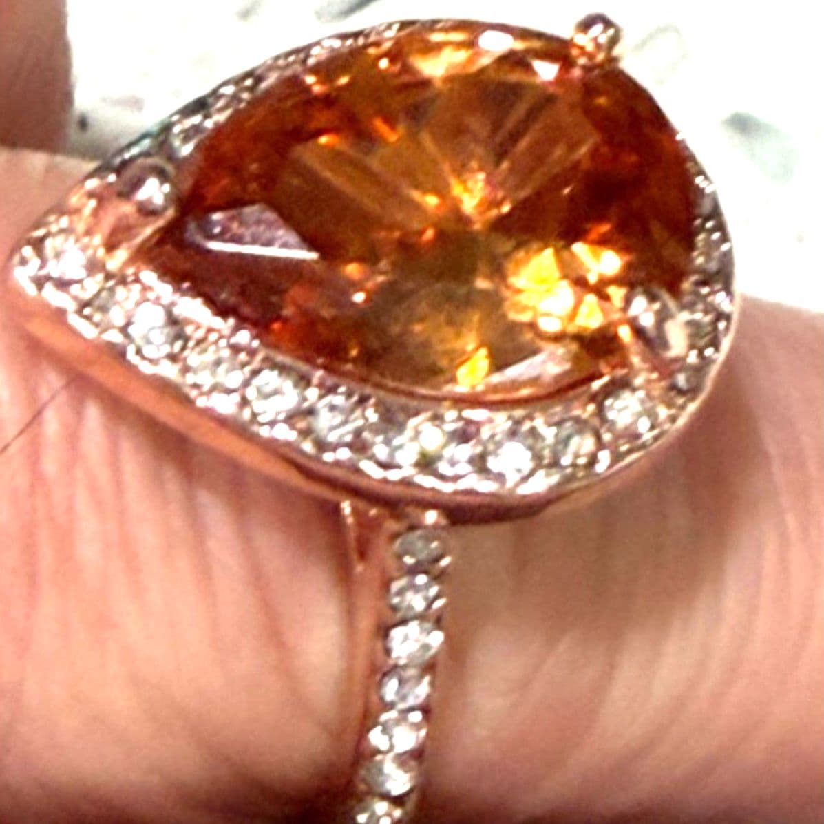 Sparkling Imitation Zirconia Ring Size : 7 - Thumbnail 8