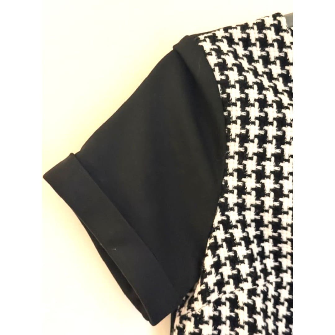 Victoria’s Secret Houndstooth Top Structured Blouse Short Sleeve XS - Thumbnail 5