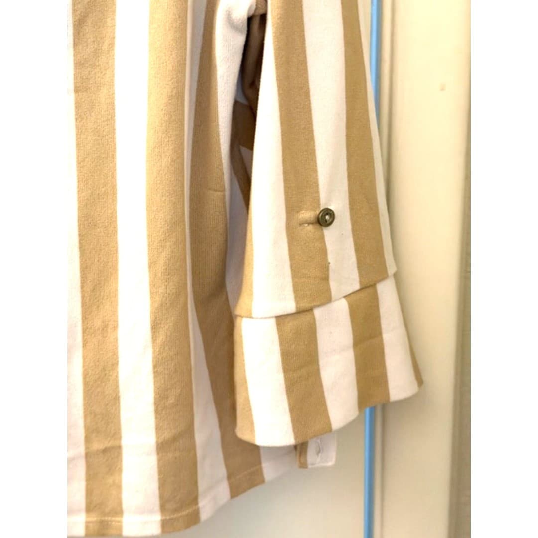 Adrienne Vittadini Striped Blouse Tie Front Button Top Casual Size L - Thumbnail 7