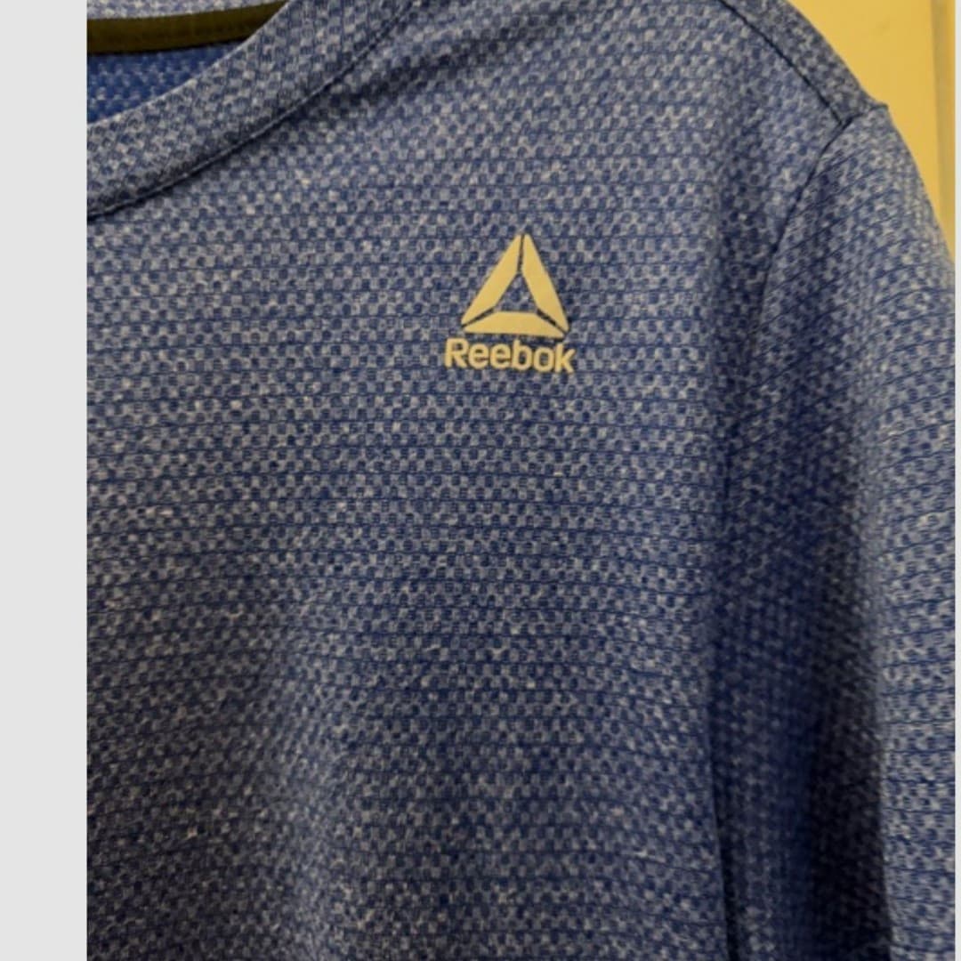 Reebok Blue Athletic Performance T-Shirt Size L Lightweight Activewear - Thumbnail 4