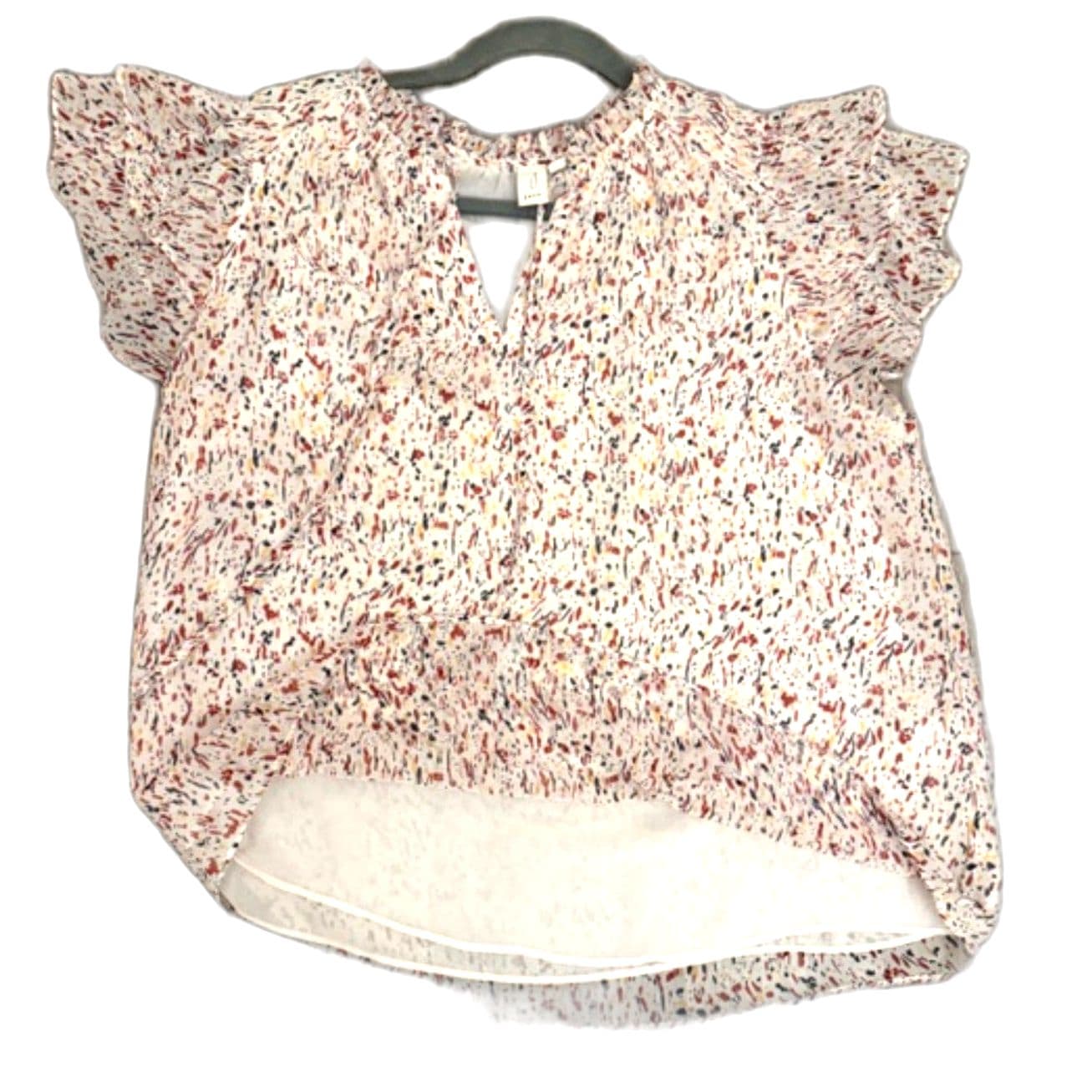 Joie Ruffle Sleeve Blouse Small Silk Style Top Feminine Lightweight Shirt - Thumbnail 5