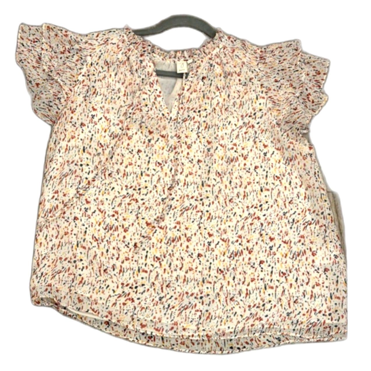 Joie Ruffle Sleeve Blouse Small Silk Style Top Feminine Lightweight Shirt - Thumbnail 4