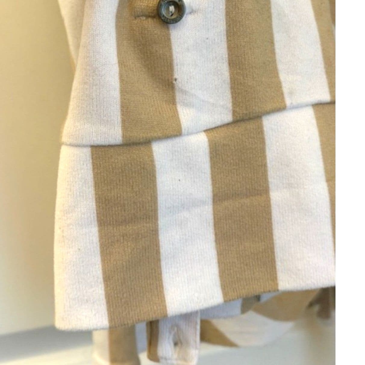 Adrienne Vittadini Striped Blouse Tie Front Button Top Casual Size L - Thumbnail 4