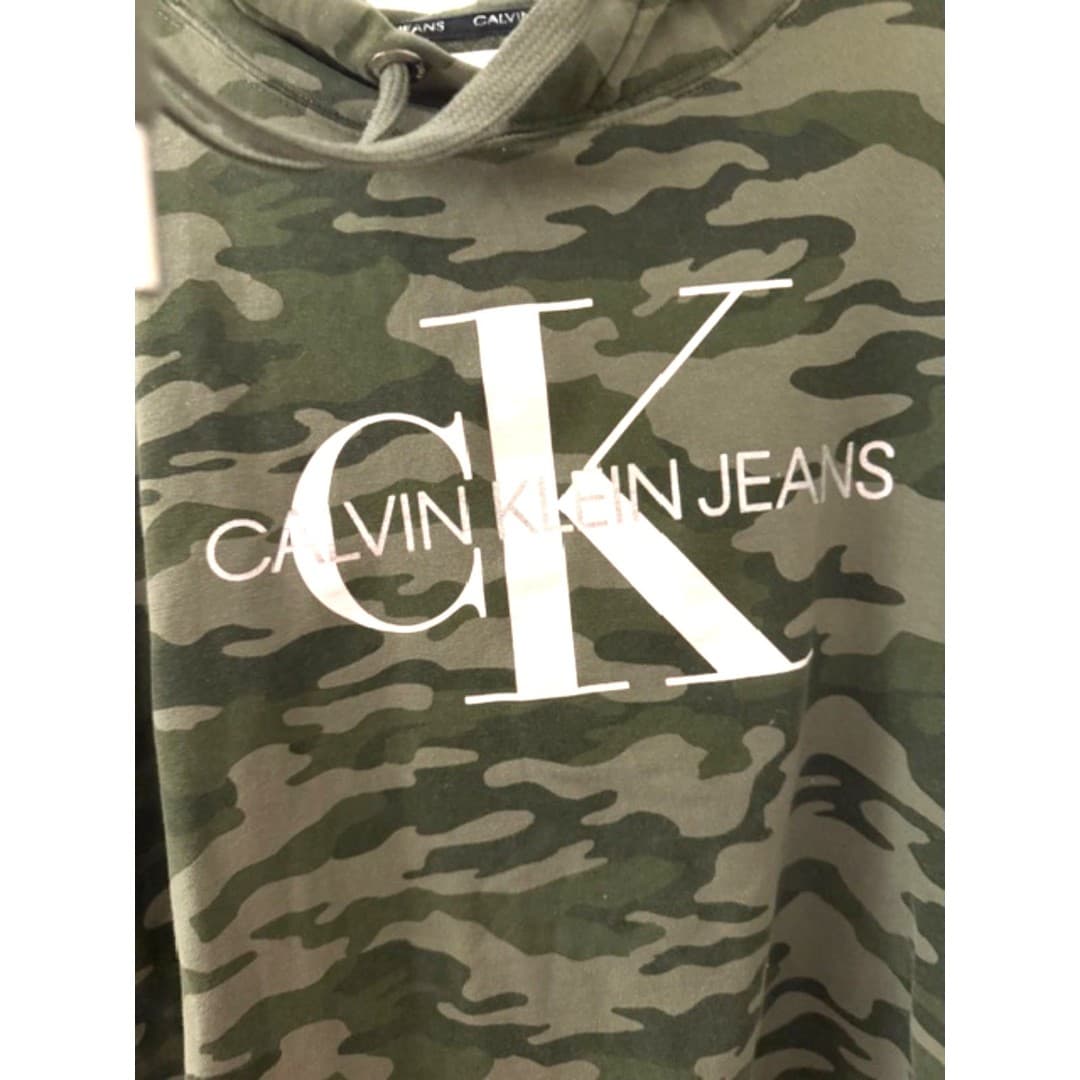 Calvin Klein Jeans Hoodie Women’s 2X Camo Logo Sweatshirt CK Pullover Plus Size - Thumbnail 4