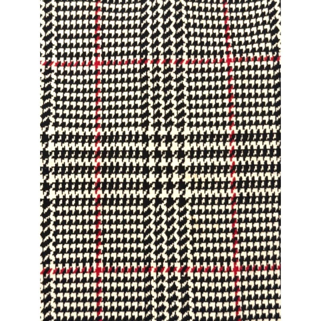 Talbots Houndstooth Plaid Skirt Faux Leather Trim Classic Career Skirt Size 4 - Thumbnail 6