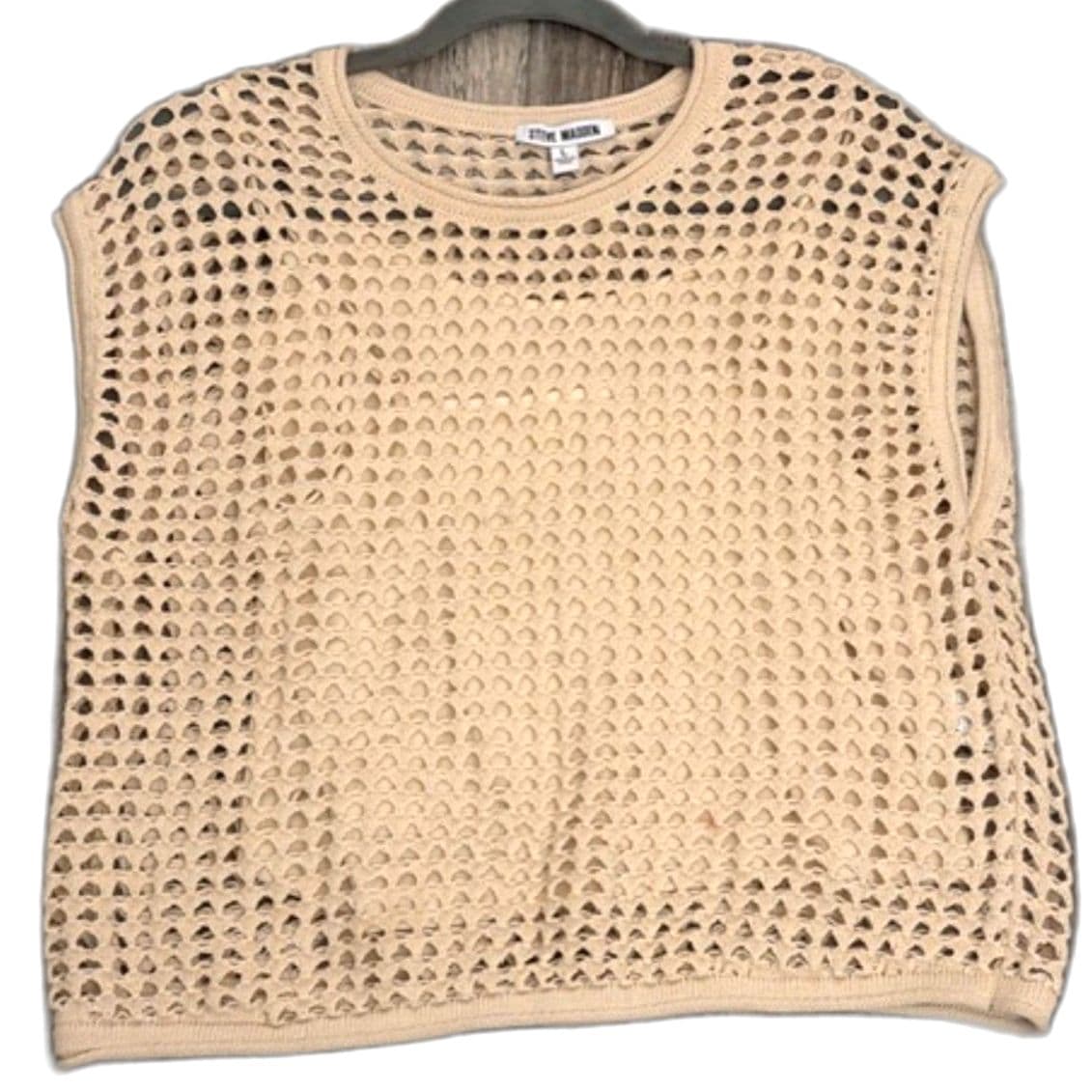 Steve Madden Crochet Knit Top Women’s Large Layering Boho Sweater - Thumbnail 2