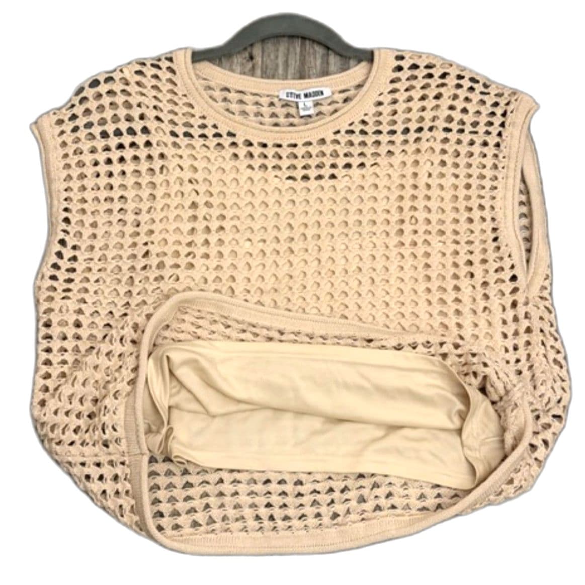 Steve Madden Crochet Knit Top Women’s Large Layering Boho Sweater - Thumbnail 5