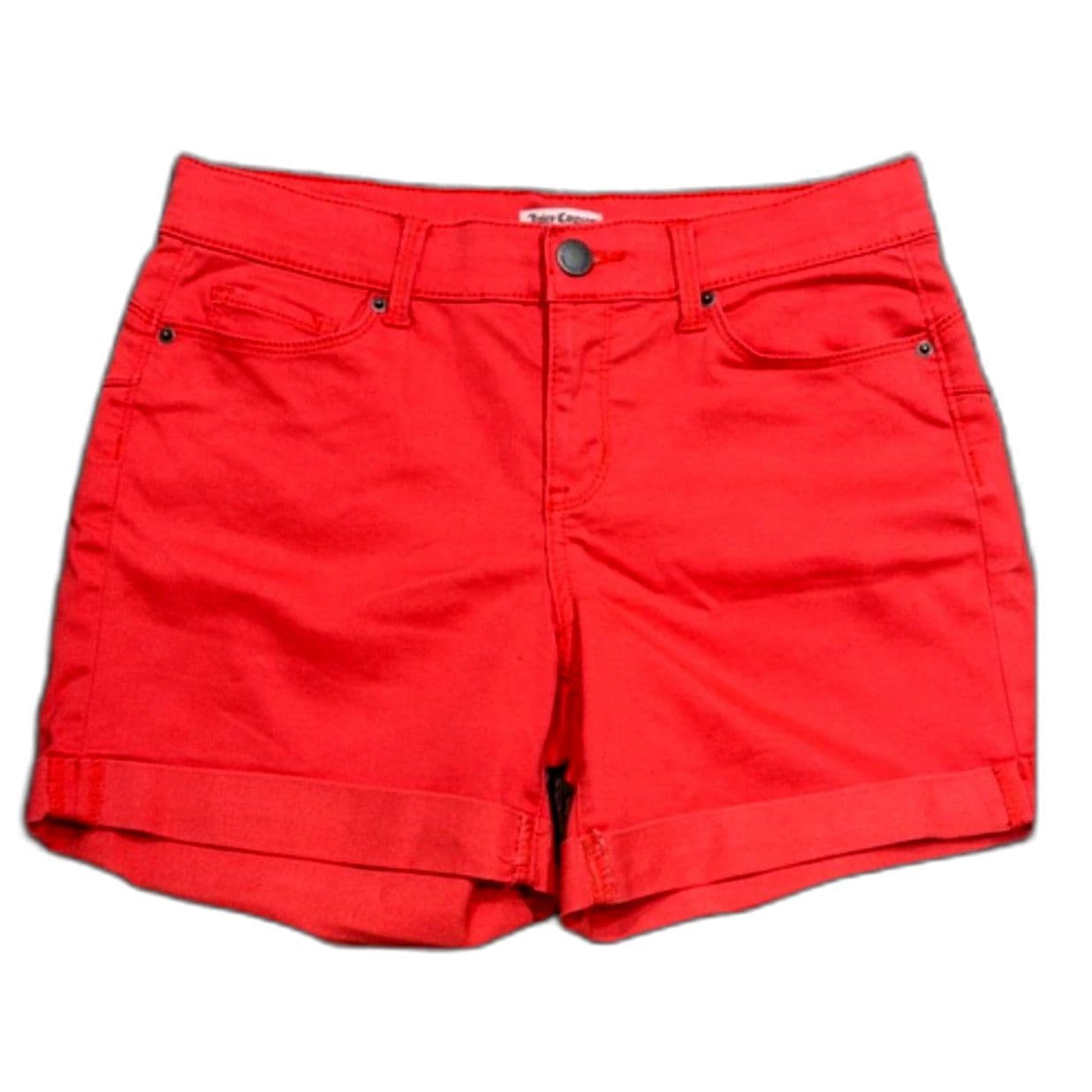 Juicy Couture Coral Shorts Size 6 Bright Summer Stretch Denim - Image 1