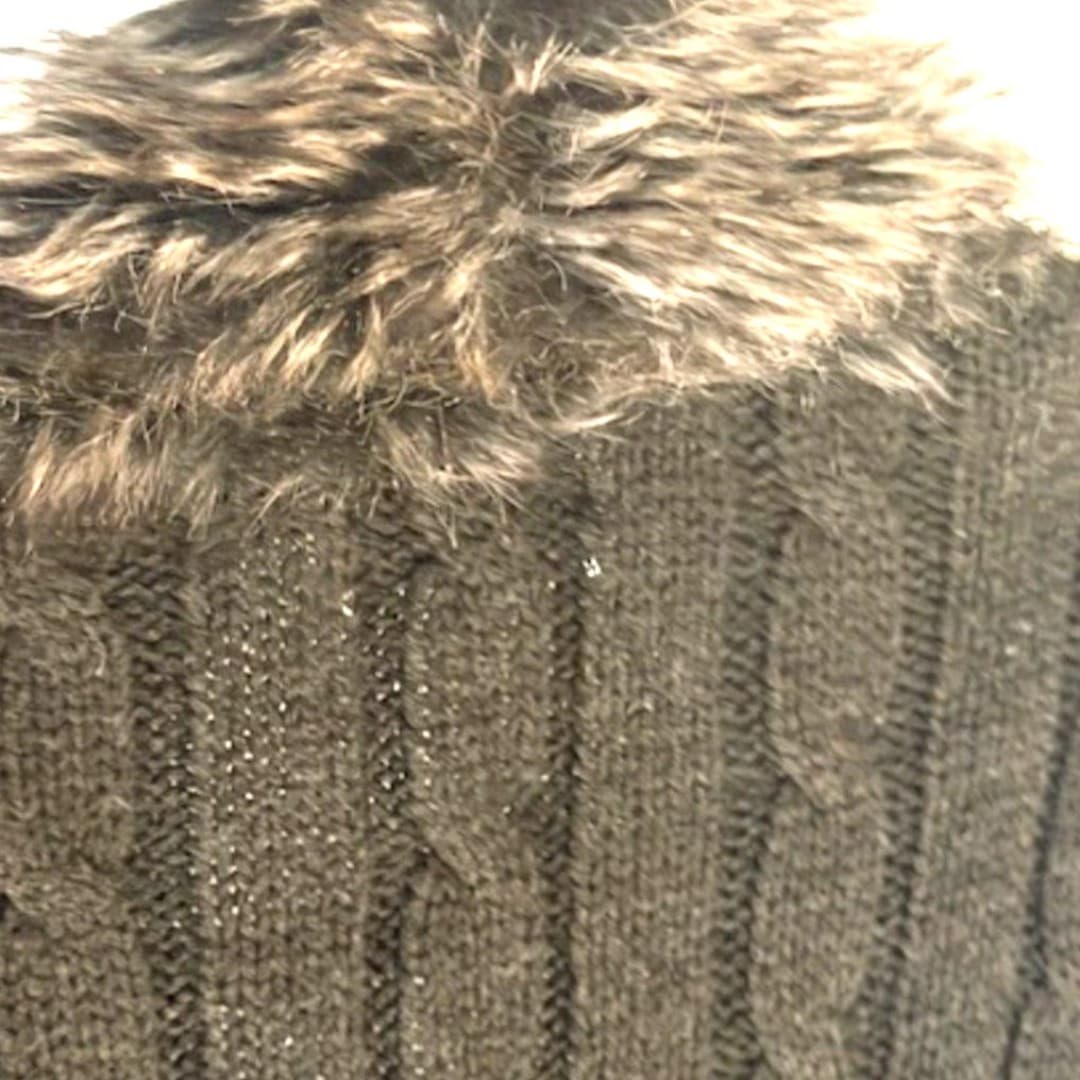 Joseph A Faux Fur Vest Brown Open Front Cozy Layer Size XS - Thumbnail 7