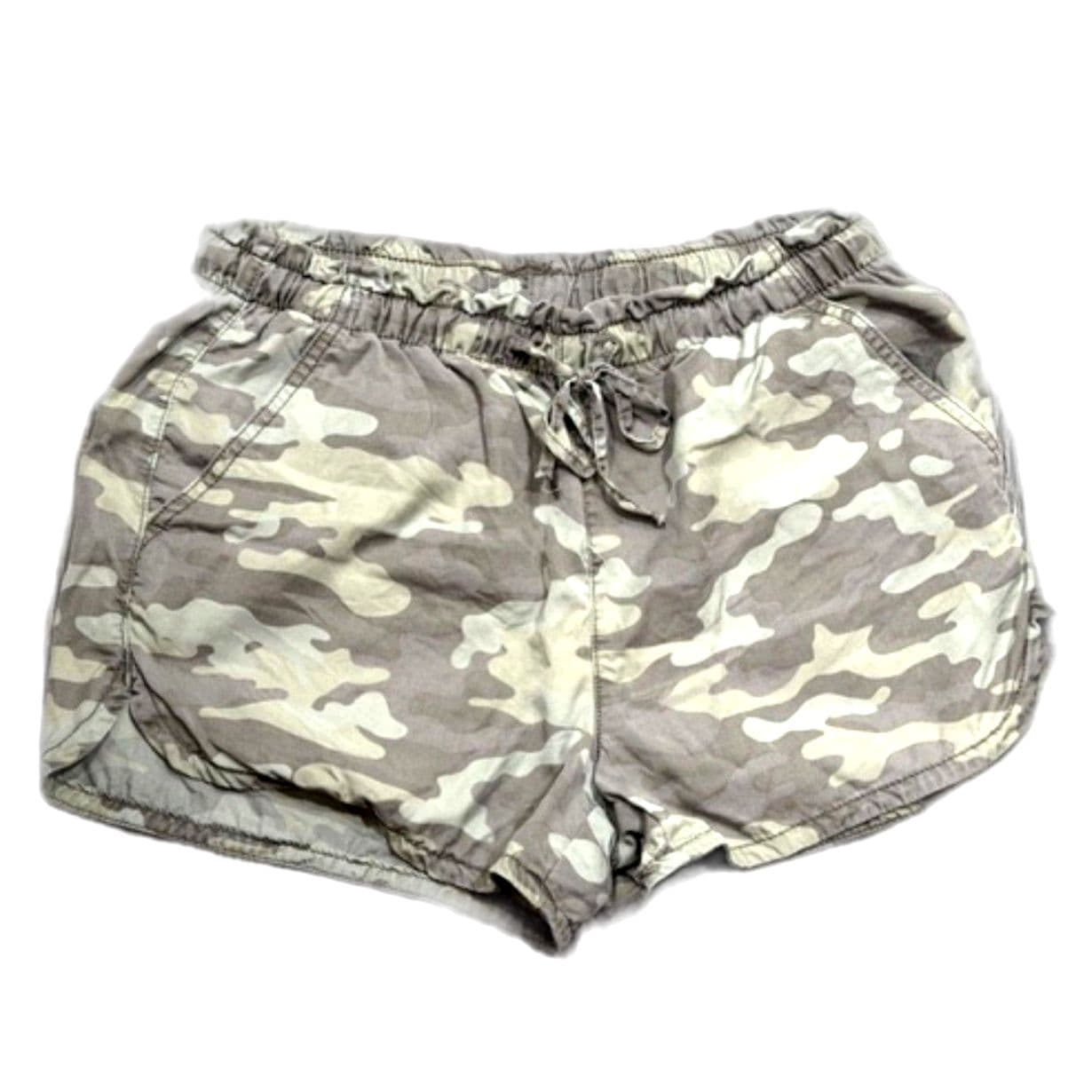 American Eagle Camo Shorts Drawstring Elastic Waist Casual Size M - Image 1