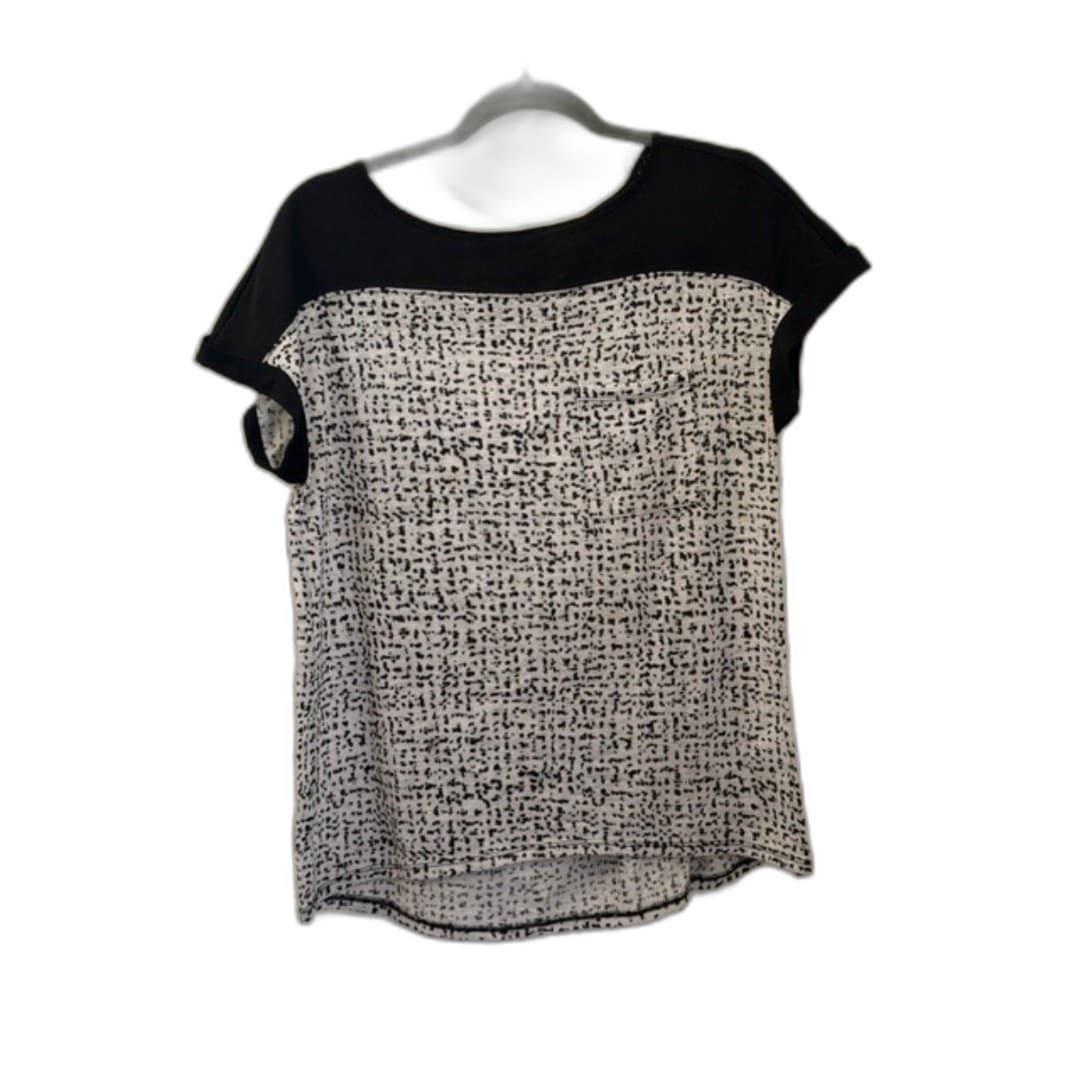 Calvin Klein Jeans Black White Print Top Short Sleeve Pocket T-shirt Size M - Thumbnail 2