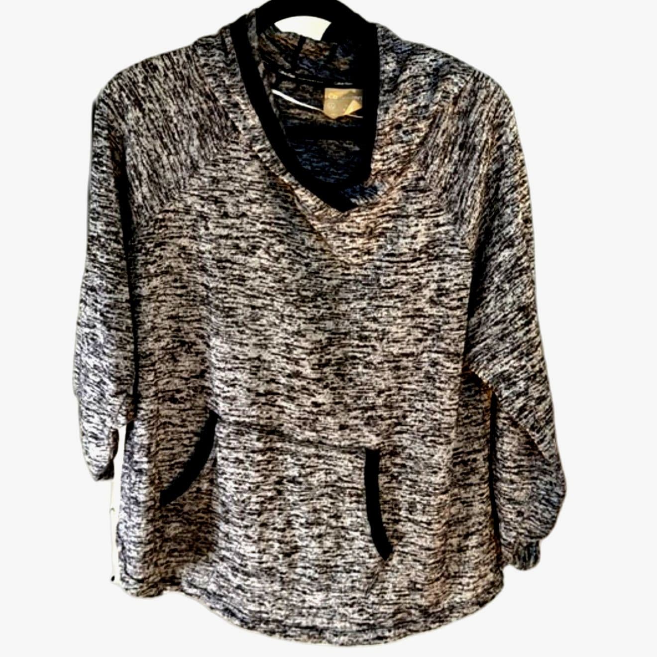 Calvin Klein Performance Hoodie Gray Marled Pullover Kangaroo Pocket Size 1XL - Image 1