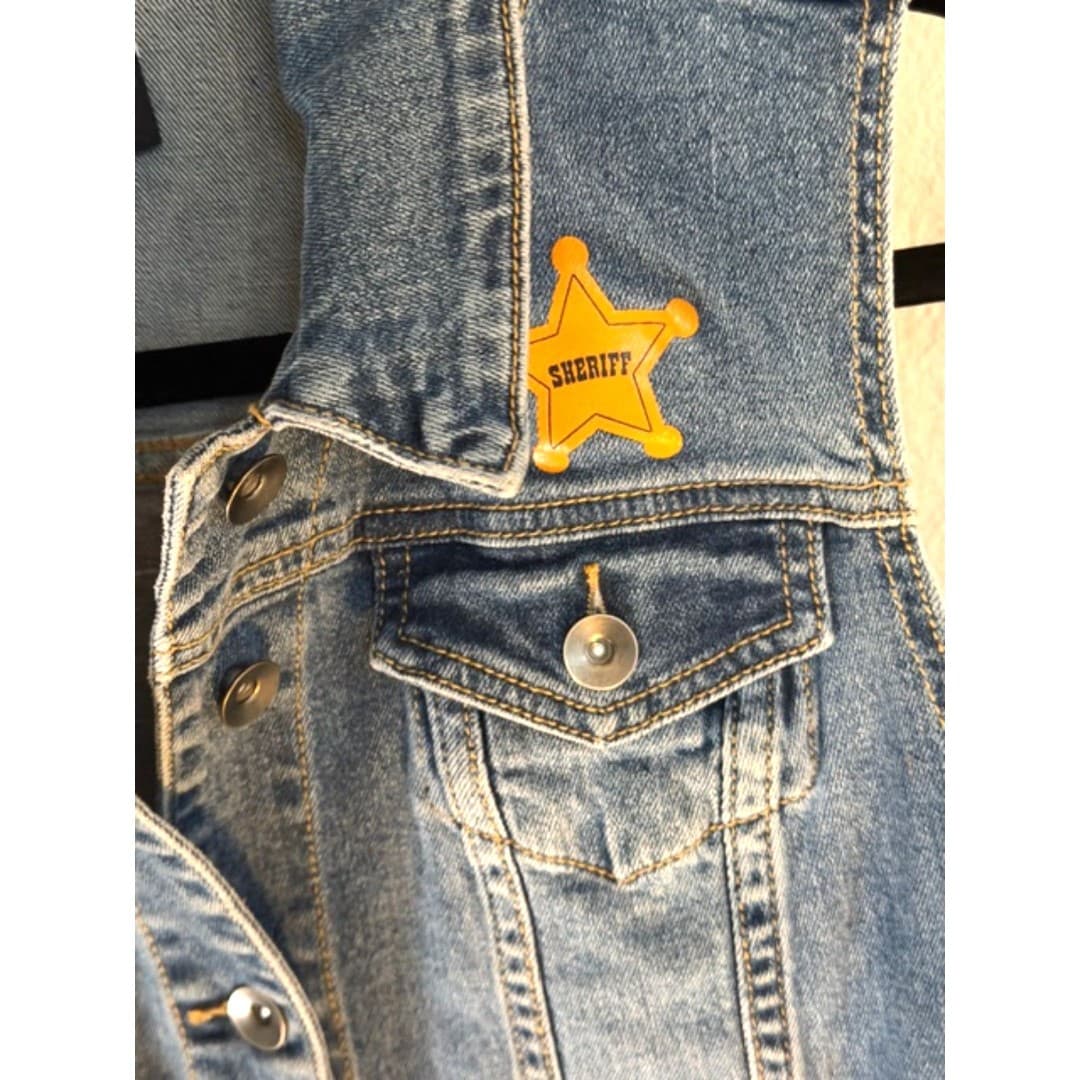 Disney Pixar Toy Story Denim Vest Sheriff Woody Jessie Patches Size S/M - Thumbnail 7