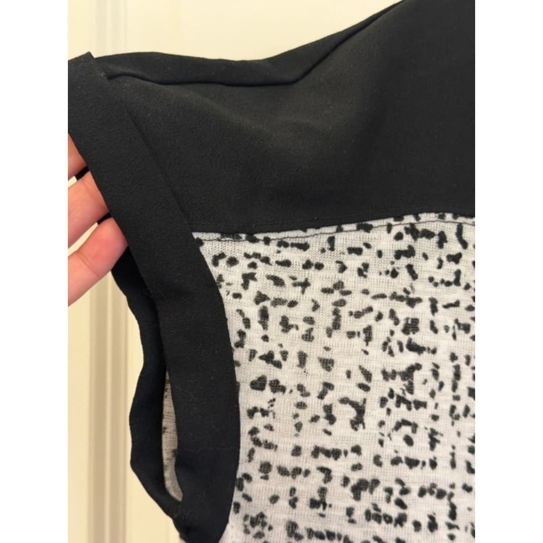 Calvin Klein Jeans Black White Print Top Short Sleeve Pocket T-shirt Size M - Thumbnail 4