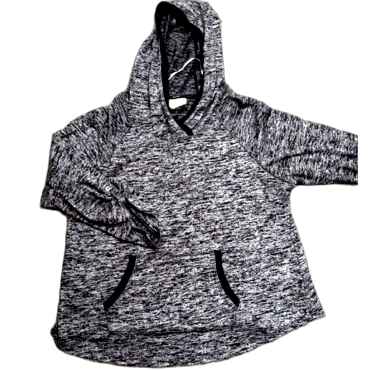 Calvin Klein Performance Hoodie Gray Marled Pullover Kangaroo Pocket Size 1XL - Thumbnail 3