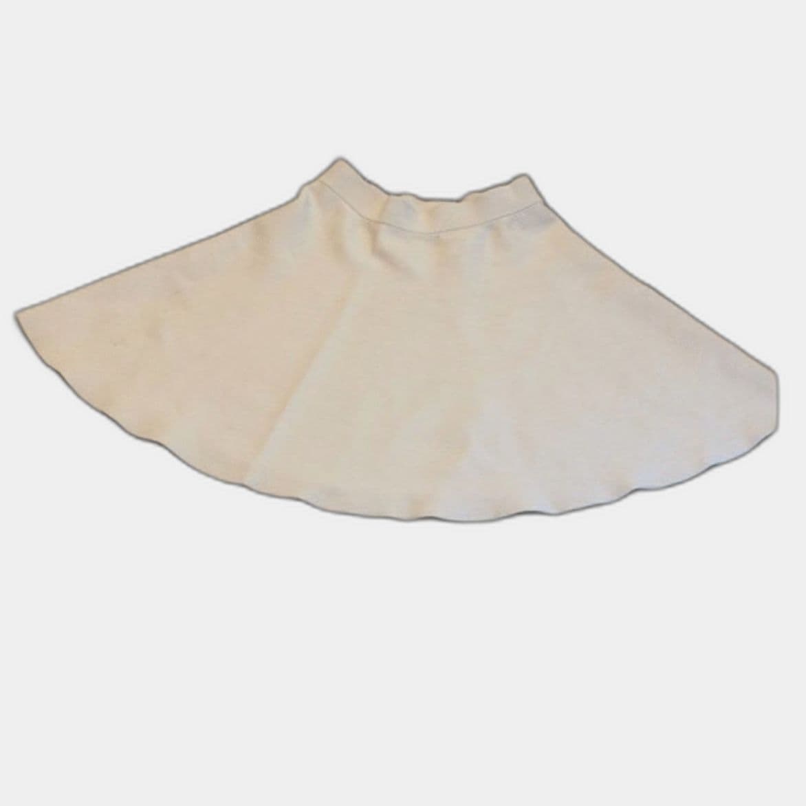 Rebecca Taylor Ribbed Knit Skirt Beige A-Line Flare XS - Thumbnail 4