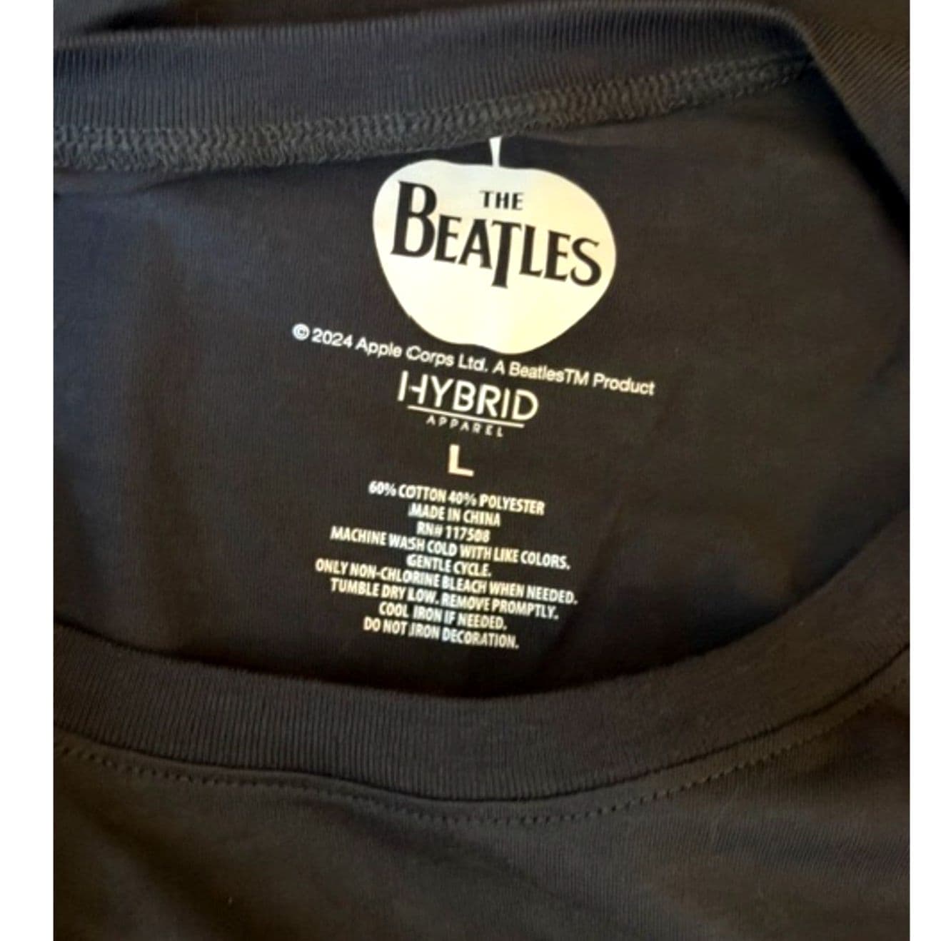 The Beatles Abbey Road Graphic Tee Black Band T-Shirt with Rhinestones L - Thumbnail 6