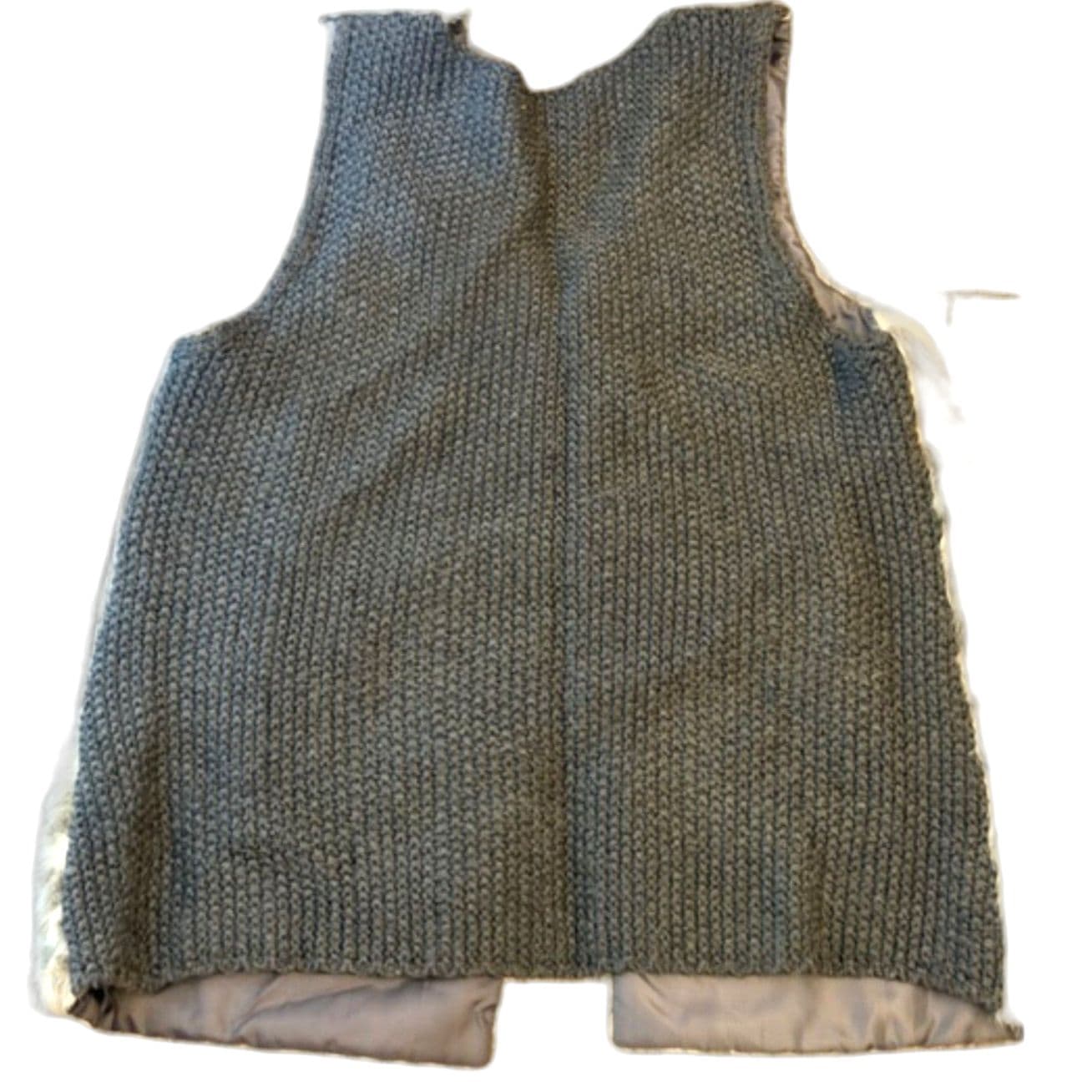 Democracy Faux Fur Vest Leopard Print Knit Back Cozy Layer Size M - Thumbnail 8