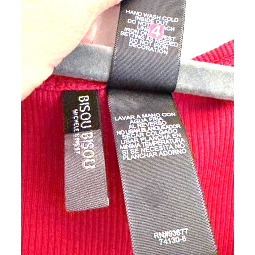 Bisou Bisou Red Sequin Tank Top Sleeveless Party Holiday Size M - Thumbnail 7