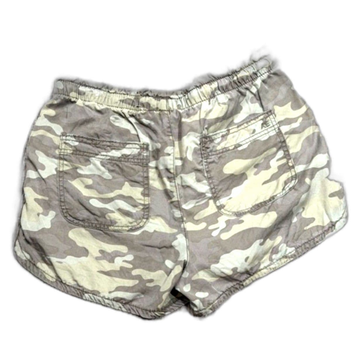 American Eagle Camo Shorts Drawstring Elastic Waist Casual Size M - Thumbnail 2