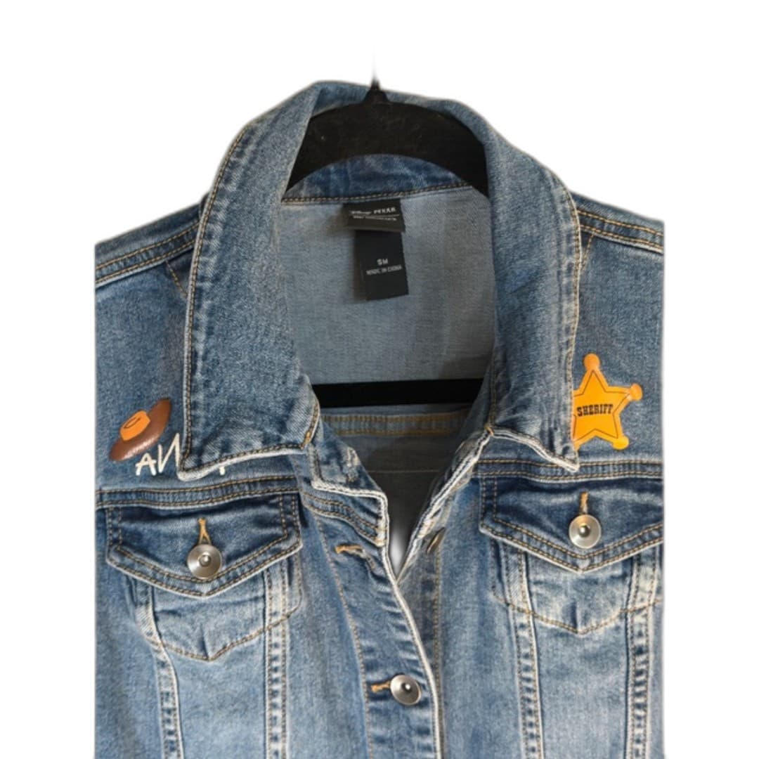 Disney Pixar Toy Story Denim Vest Sheriff Woody Jessie Patches Size S/M - Thumbnail 2