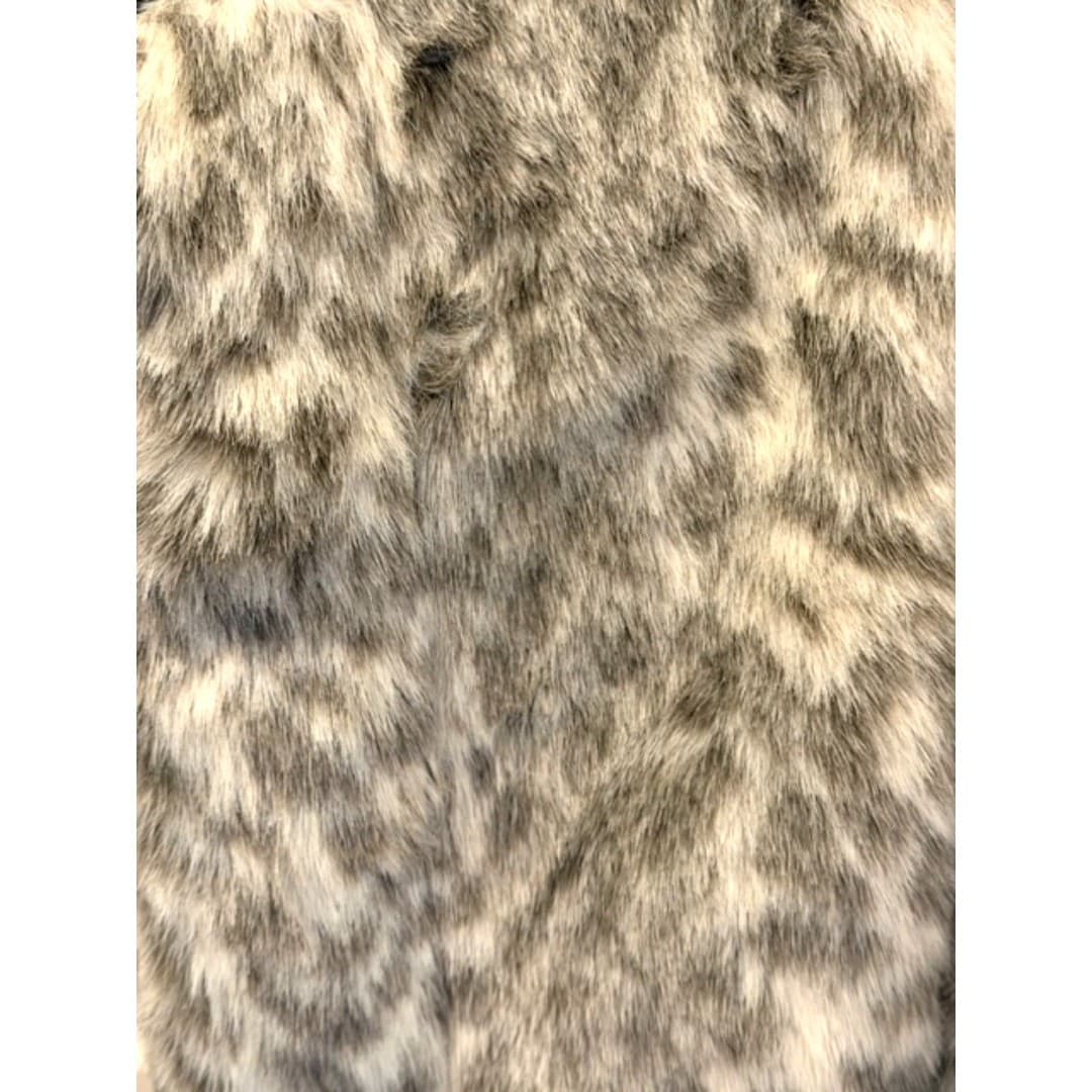 Democracy Faux Fur Vest Leopard Print Knit Back Cozy Layer Size M - Thumbnail 4