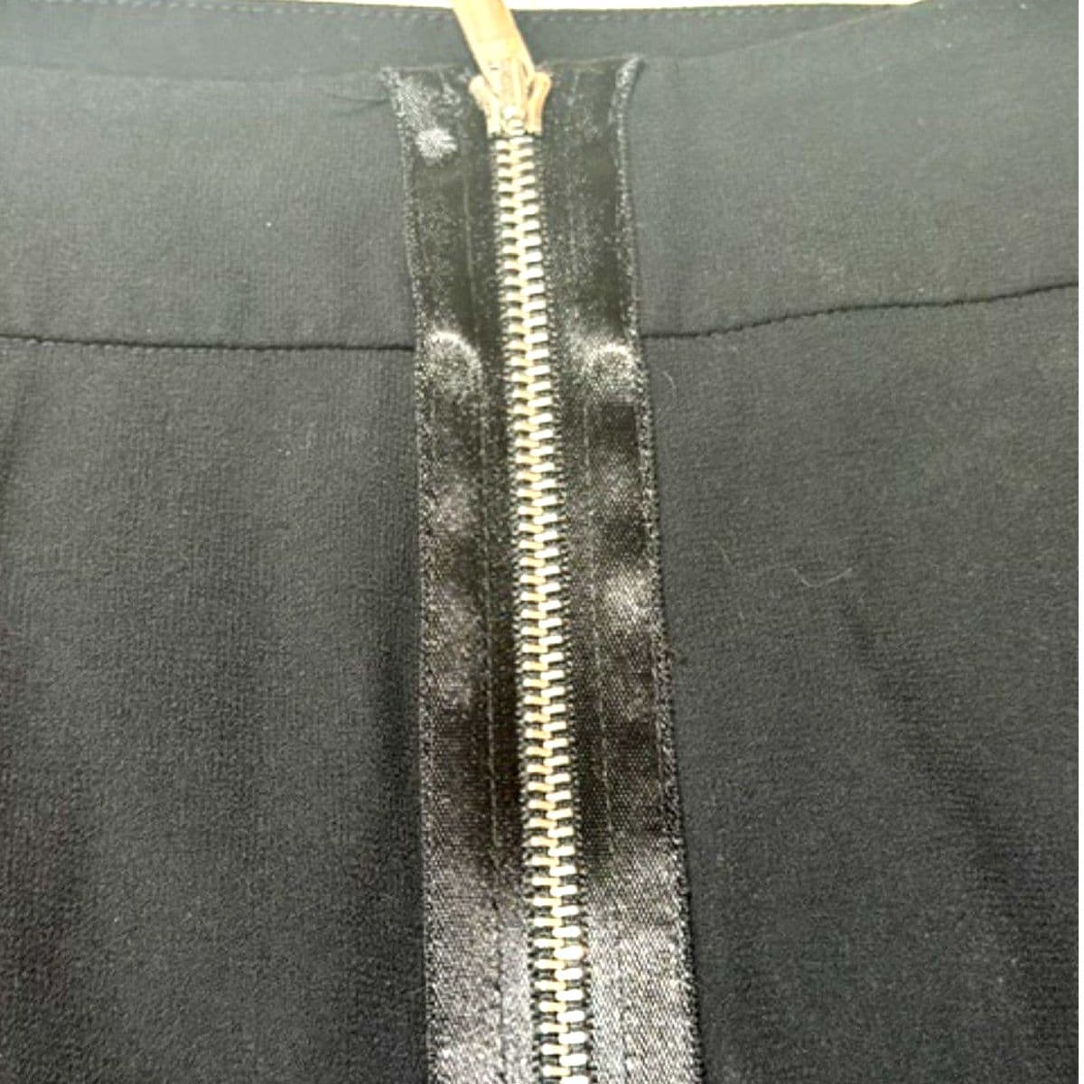 Cache Black Pencil Skirt Ruffle Panel Stretch Career Office Size (2) - Thumbnail 6