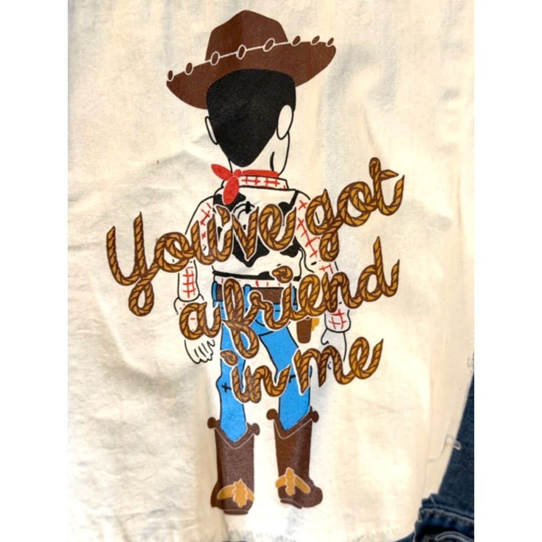 Disney Pixar Toy Story Denim Vest Sheriff Woody Jessie Patches Size S/M - Thumbnail 5