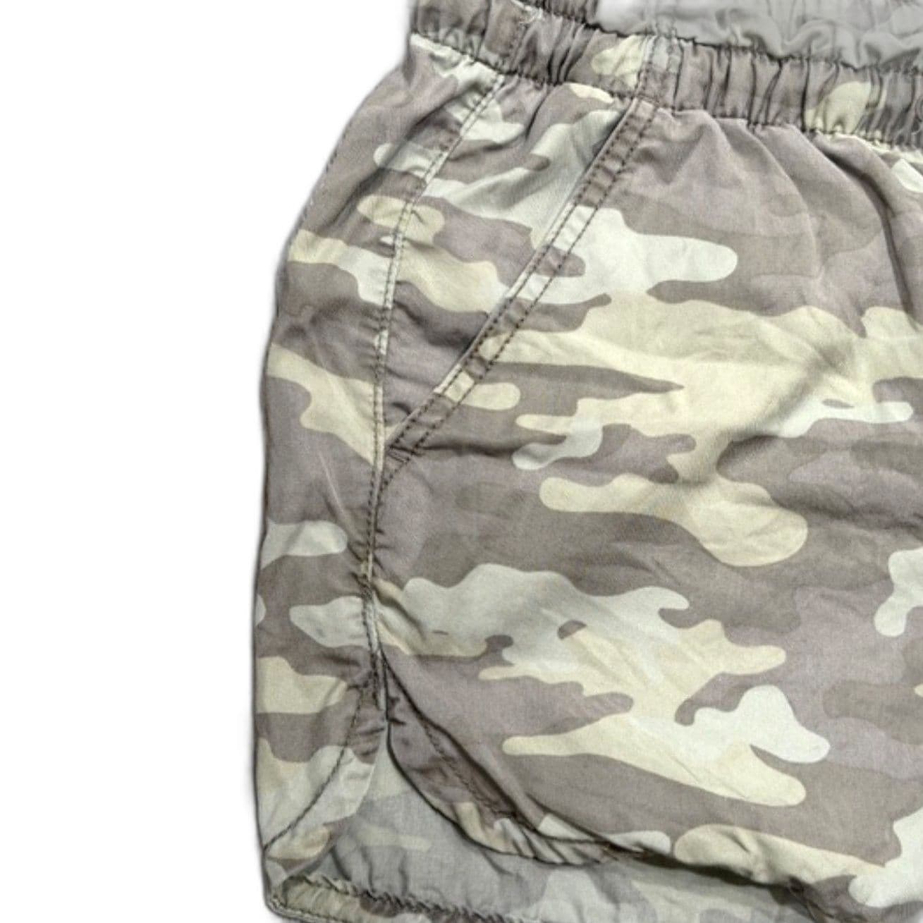 American Eagle Camo Shorts Drawstring Elastic Waist Casual Size M - Thumbnail 4