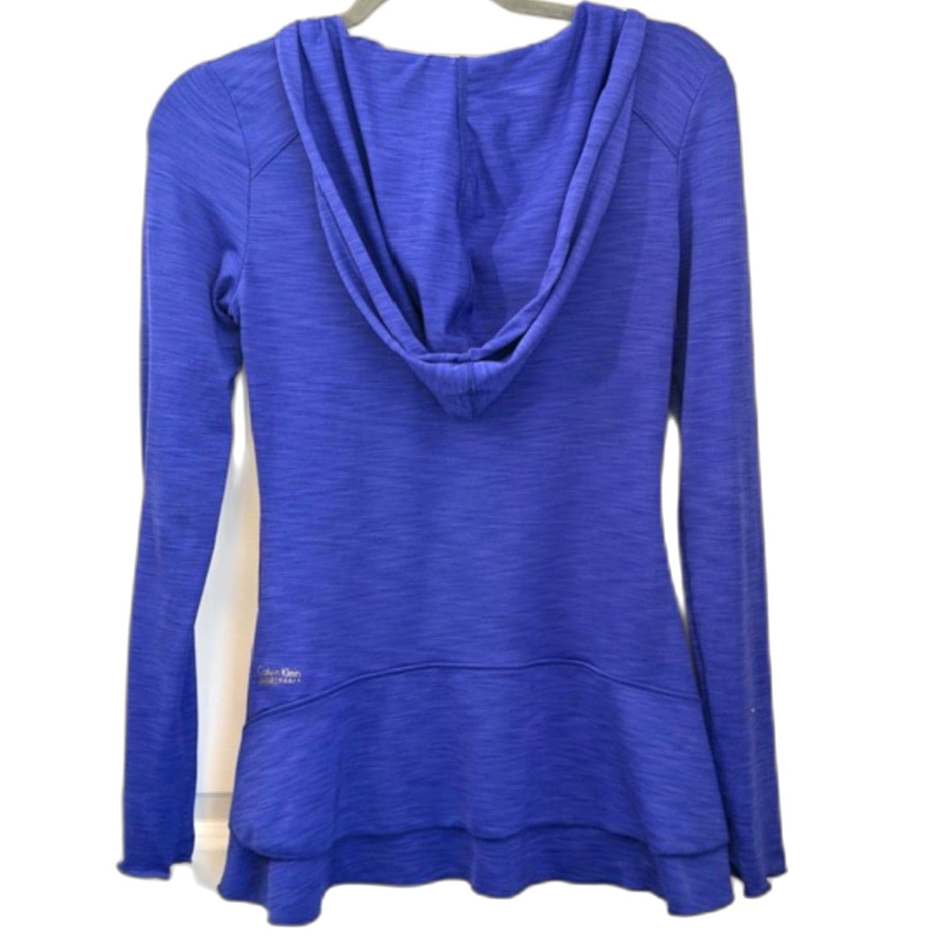 Calvin Klein Performance Blue Hoodie Top Quick Dry Long Sleeve Size XS - Thumbnail 2
