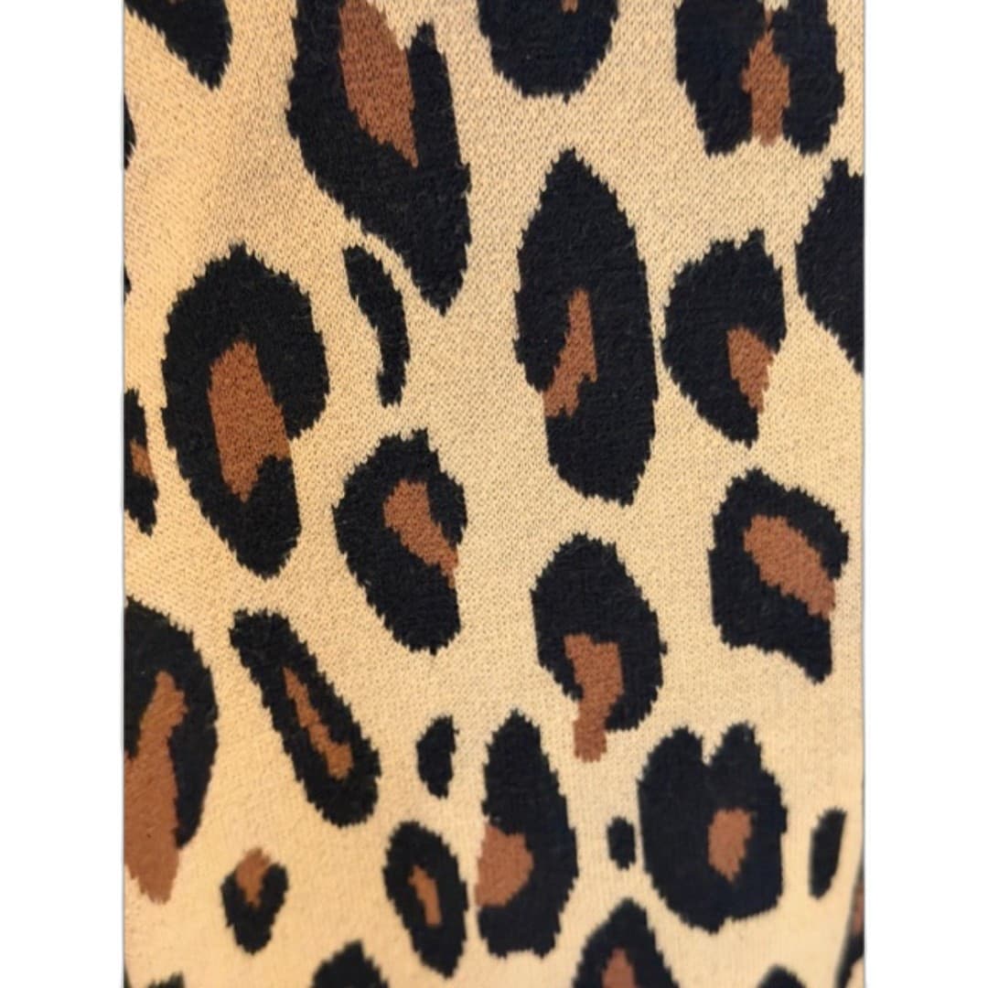 Jones New York Leopard Print Zip Jacket( M) Animal Print Lightweight Cardigan - Thumbnail 6