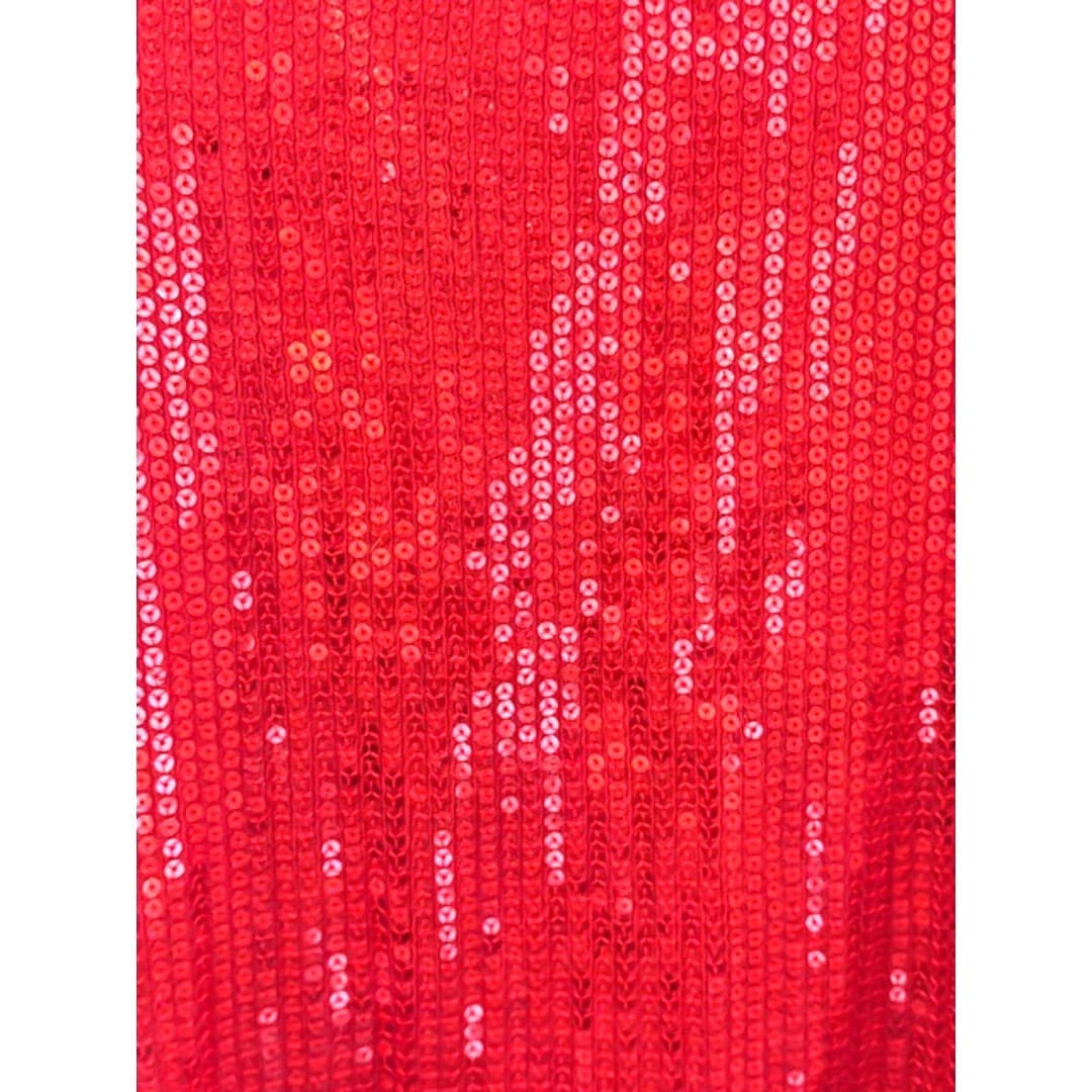 Bisou Bisou Red Sequin Tank Top Sleeveless Party Holiday Size M - Thumbnail 4